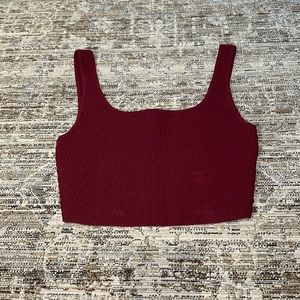 Babaton sculpted knit crop top SIZE Small